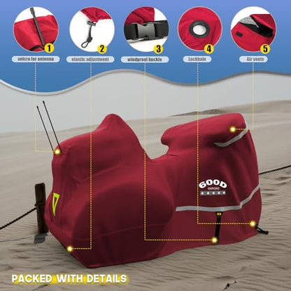 Trike Cover Motorcycle Cover Heavy Duty 600D Waterproof forTrike Models Harley Davidson freewheeler