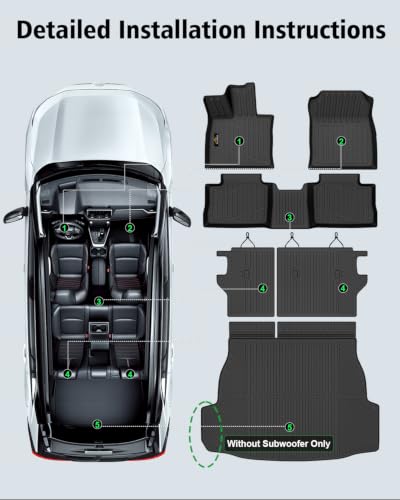 Floor Mats & Cargo Mat & Backrest Mat Custom for Toyota RAV4 PHEV 2026