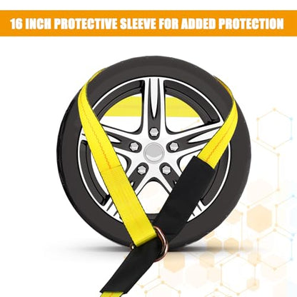 8 Pack 2" x 10ft Lasso Tow Truck Straps with D Ring 11 (8 Count)