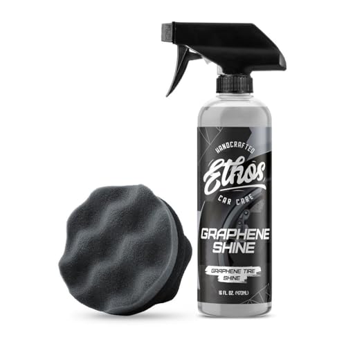 Ethos Graphene Tire Shine Spray & Tire Shine Applicator Pad (2 Count)