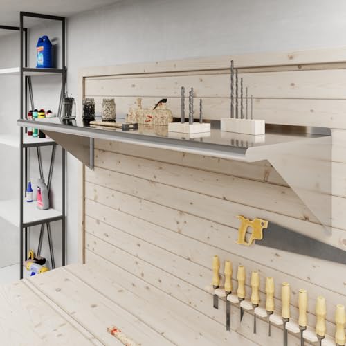 18 in. x 60 in. Stainless Steel Wall Mount Shelf