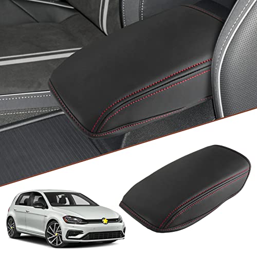 for 2013 2019 Volkswagen VW Golf 7 MK7 MK7.5 Central Console Armrest Rest Pad 2019 Golf 7 MK7 MK7.5 Center Console Seat Box Cover Protector Automotive Car Center Console Soft Cushion