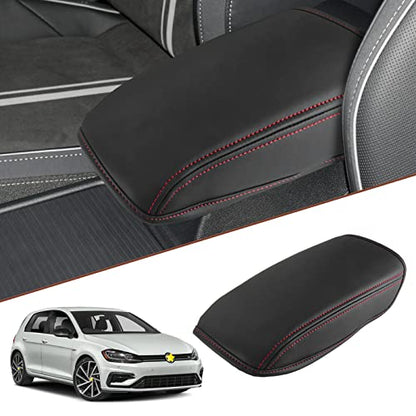 for 2013 2019 Volkswagen VW Golf 7 MK7 MK7.5 Central Console Armrest Rest Pad 2019 Golf 7 MK7 MK7.5 Center Console Seat Box Cover Protector Automotive Car Center Console Soft Cushion