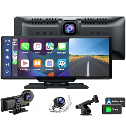 9.26" Carplay Screen for Car with 2.5K Dash Cam