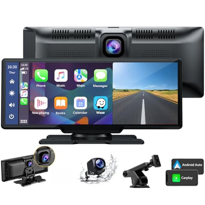 9.26" Carplay Screen for Car with 2.5K Dash Cam