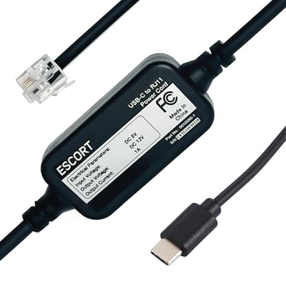USB C to RJ11 Power Cord Radar Detectors Including MAX 360