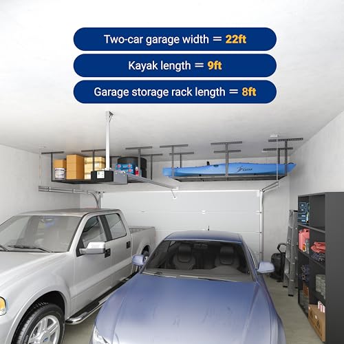 3x8 Overhead Garage Ceiling Storage Rack Adjustable