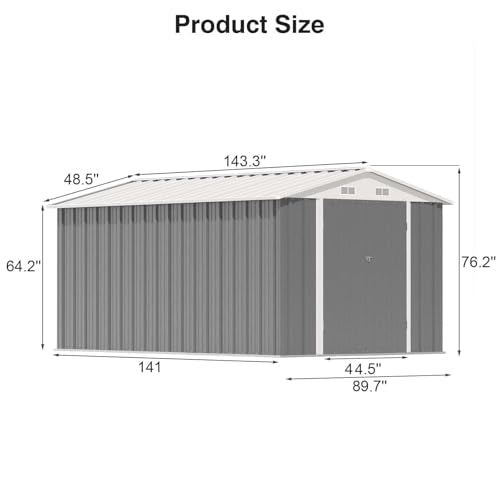 8x12 FT Outdoor Storage Shed
