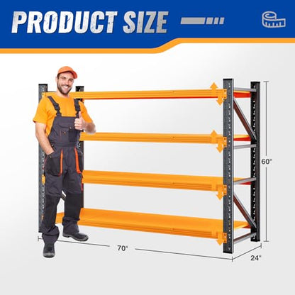 60" W Storage Shelves 5000lbs Garage Metal Shelving Heavy Duty Garage Shelves Adjustable Storage Shelves for Industrial