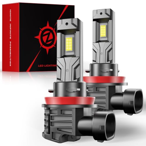 H11/H8/H9 LED Fog Light Bulbs, 50000LM, 6000K Cool White, 2-Pack (2 Count)