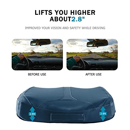 Leather Car Memory Foam Heightening Seat Cushion for Short People Driving