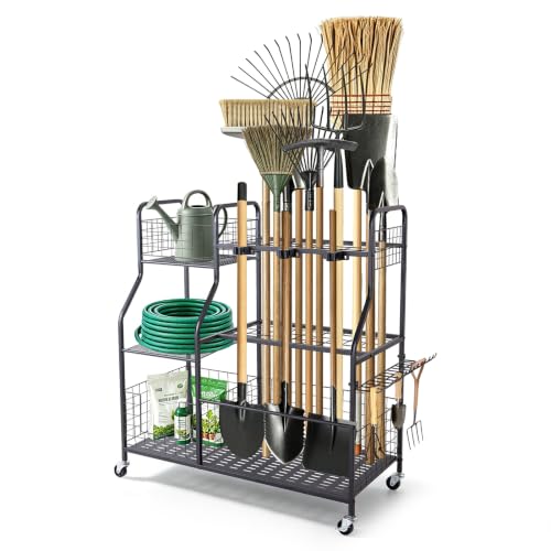 Garden Tool Organizer with Wheels