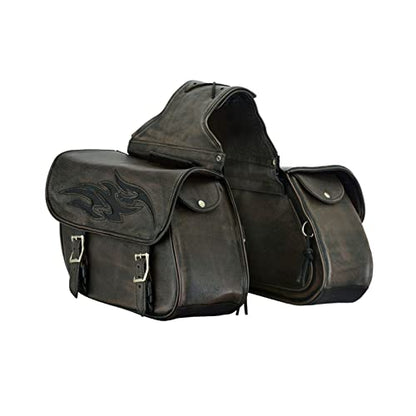 Motorcycle Saddle Bags Leather Motorcycle Luggage Bag with Gun Holsters For Softails Sportsters and Choppers Waterproof Luggage Bags