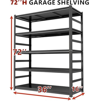 Adjustable 5 Tier Garage Shelving