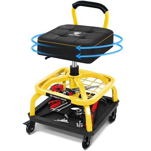 Rolling Shop Stool with Wheels