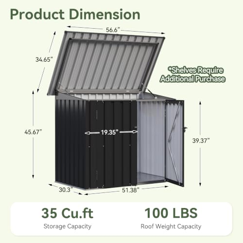 35 Cu.Ft Outdoor Storage Shed