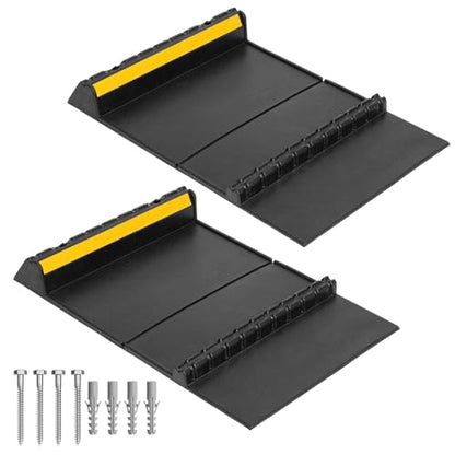 Rubber Garage Parking Mat 17.6 * 23.6 * 2.8" Heavy Duty Wheel Stoppers Anti