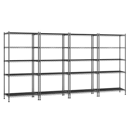 5 Tier Wire Shelving (4 Count)