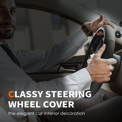 Car Leather Steering Wheel Cover