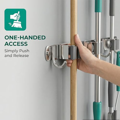 Mop and Broom Holder Wall Mount