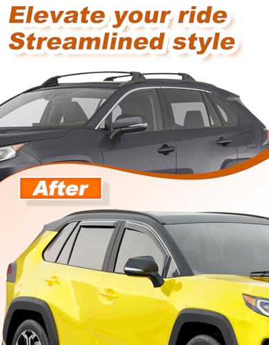 in Channel Window Visors Rain Guards for Toyota RAV4 2019 (4 Count)