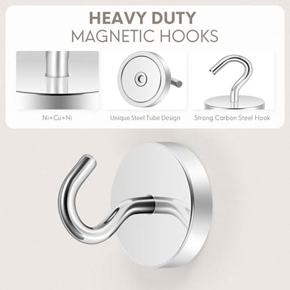 Magnetic Hooks Steel Tube Design for Cruise (10 Count)