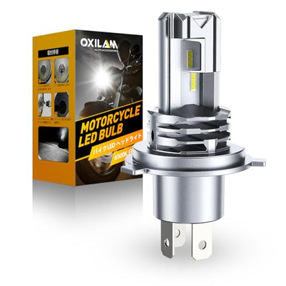 H4/9003/HB2 Bulb for Motorcycle Hi/Low Beam, 800% Brighter, 9003 Bulb 6000K Cool White, 1:1 Halogen Size, Plug and Play, Pack of 1