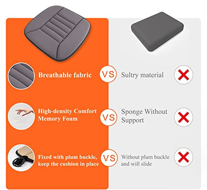 Memory Foam Car Seat Cushion for Driver and Office Chair Comfort