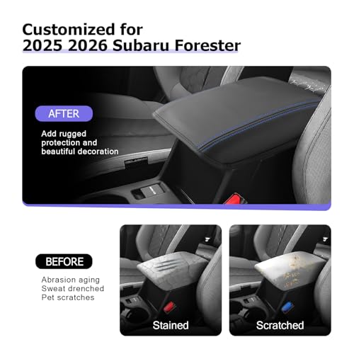 2025 Forester Center Console Cover Compatible with 2025 Forester Accessories Armrest Cover Armrest Console Cover Not for 2026+Touring