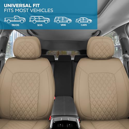 Curated Sandstone Leather Seat Covers for Cars & SUVs