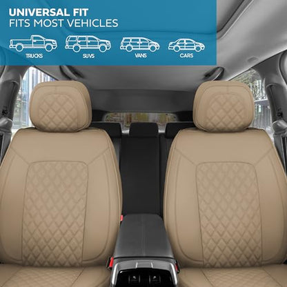 Curated Sandstone Leather Seat Covers for Cars & SUVs