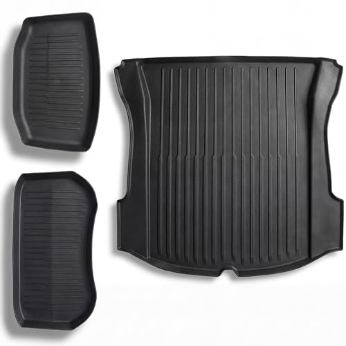All Weather Cargo Liners for Tesla Model 3 Trunk Mats (3 Count)
