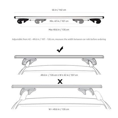 Cross Rail Roof Rack (2 Count)