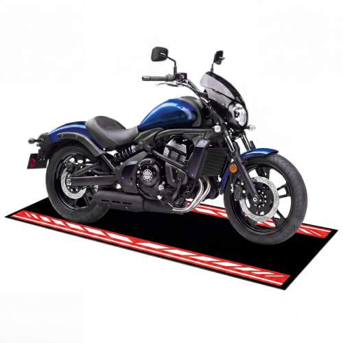 Motorcycle Mat Garage Floor Rug Washable Parking Mats for Garage Floors Non Slip Oil Absorbent Pad Rubber Backing Layer Protects Floor