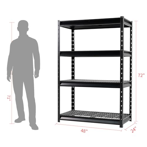 The Atlas 48" W Heavy Duty Garage Shelving Unit Load 12000 Lbs