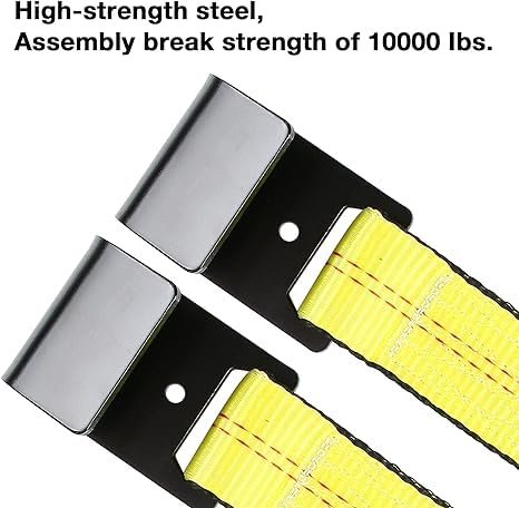 Tow Dolly Basket Straps with Flat Hook 2 Pack Fit 14" (2 Count)
