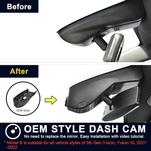 4K Dash Cam Custom fit for GMC Yukon