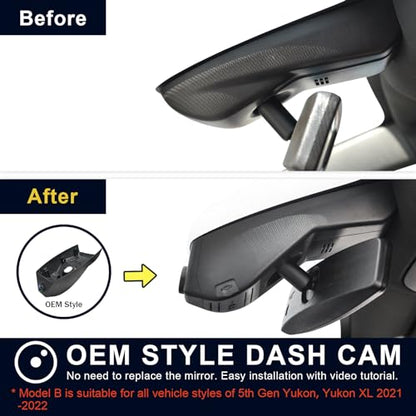 4K Dash Cam Custom fit for GMC Yukon