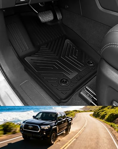 Premium Color TPE Floor Mats for Toyota Tacoma 2024 2025 2026 Double Cab Auto Tran