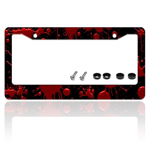Red Blood Drop License Plate Frame Blood Spatter License Plate Holder