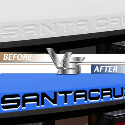 Tailgate Insert Letters Compatible for 2022 2023 2024 2025 Santa Cruz 4D Raised Tailgate Decal Letters