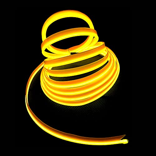 El Wire Yellow Interior Car LED Strip Lights