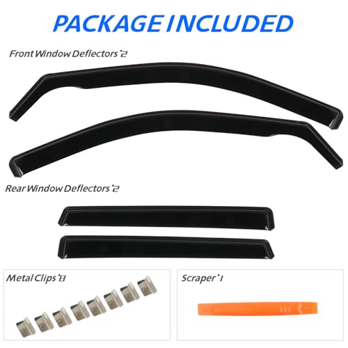 4PCS in Channel Rain Guards for 2011