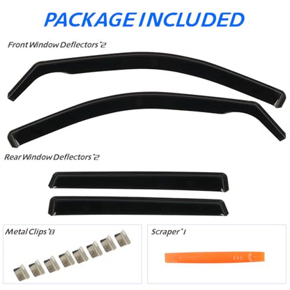 4PCS in Channel Rain Guards for 2011