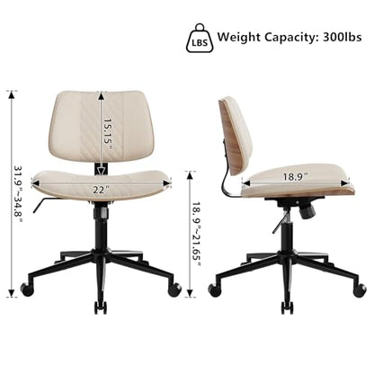 Modern Armless Office Chair with Wheels