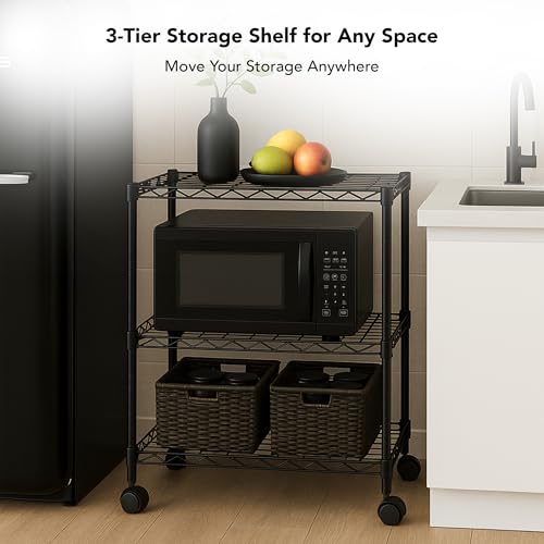 3 Tier Wire Shelving Unit Storage Rack