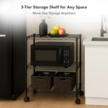 3 Tier Wire Shelving Unit Storage Rack