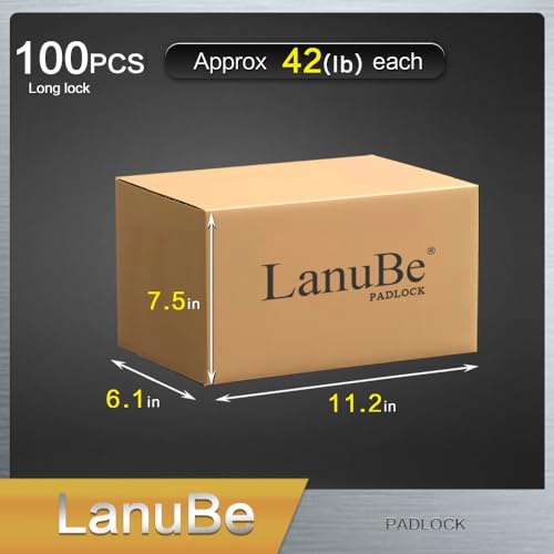 Laminated Keyed Alike Padlock 100 Pack 1.6 (100 Count)
