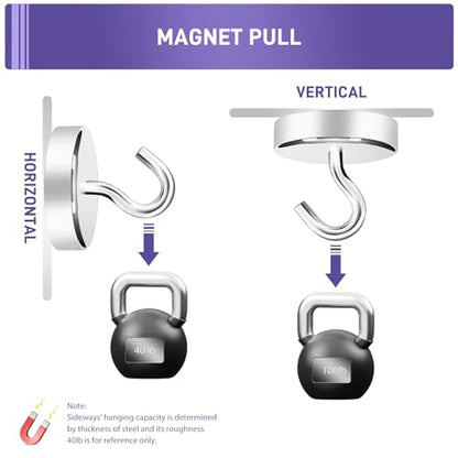 Magnetic Hooks Steel Tube Design for Cruise (10 Count)