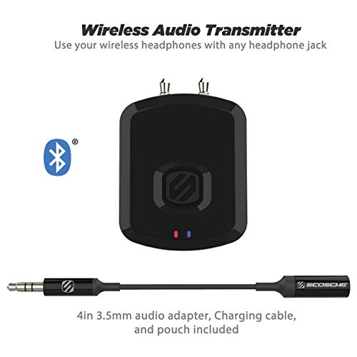 FlyTunes Airplane Bluetooth Transmitter with Dual & Single AUX for In
